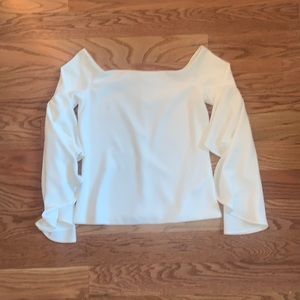 Gorgeous off the shoulder white blouse top.